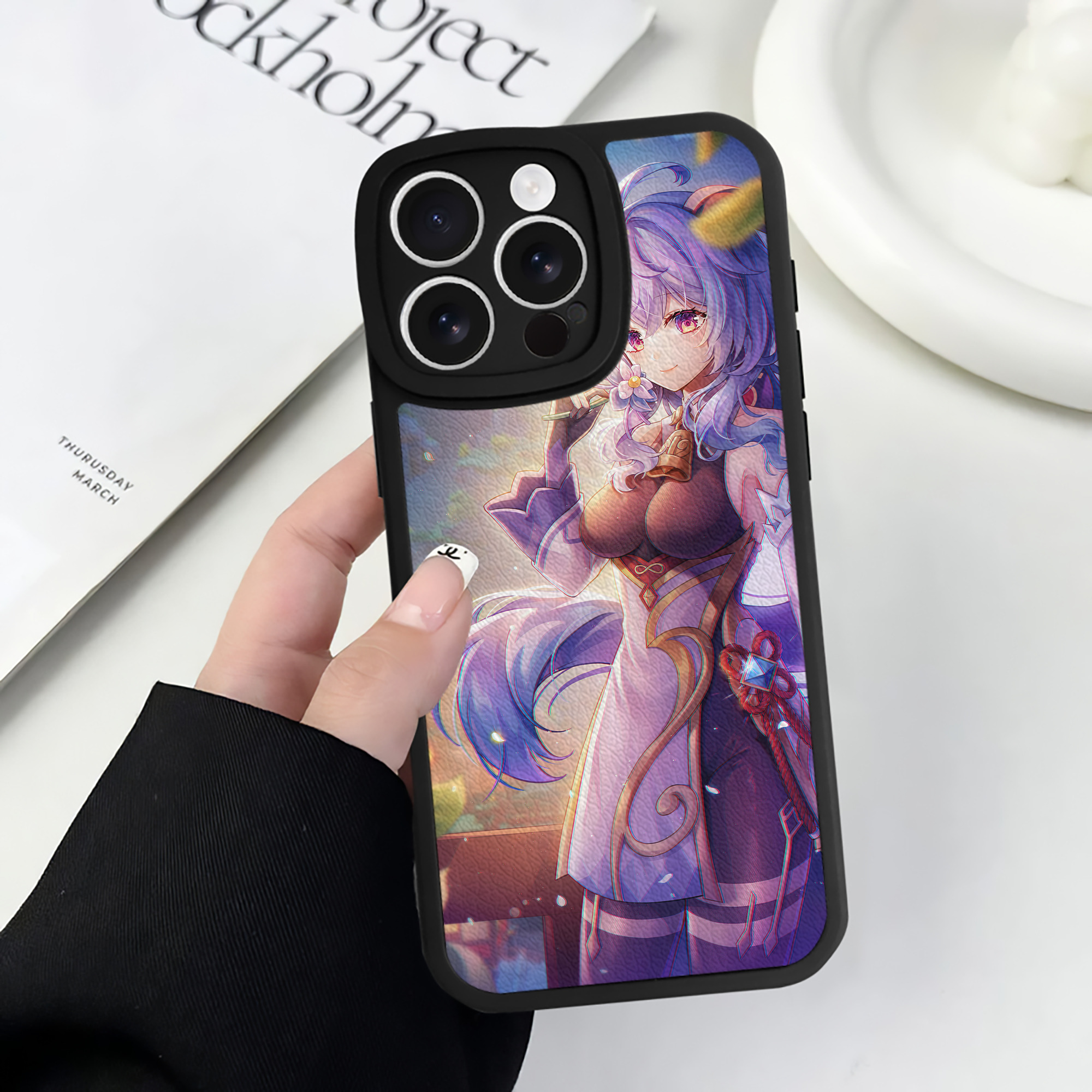げんし神 genshin 【iPhone 16シリーズ対応】シリコンスマホケース（レザー調） 材質：シリコン